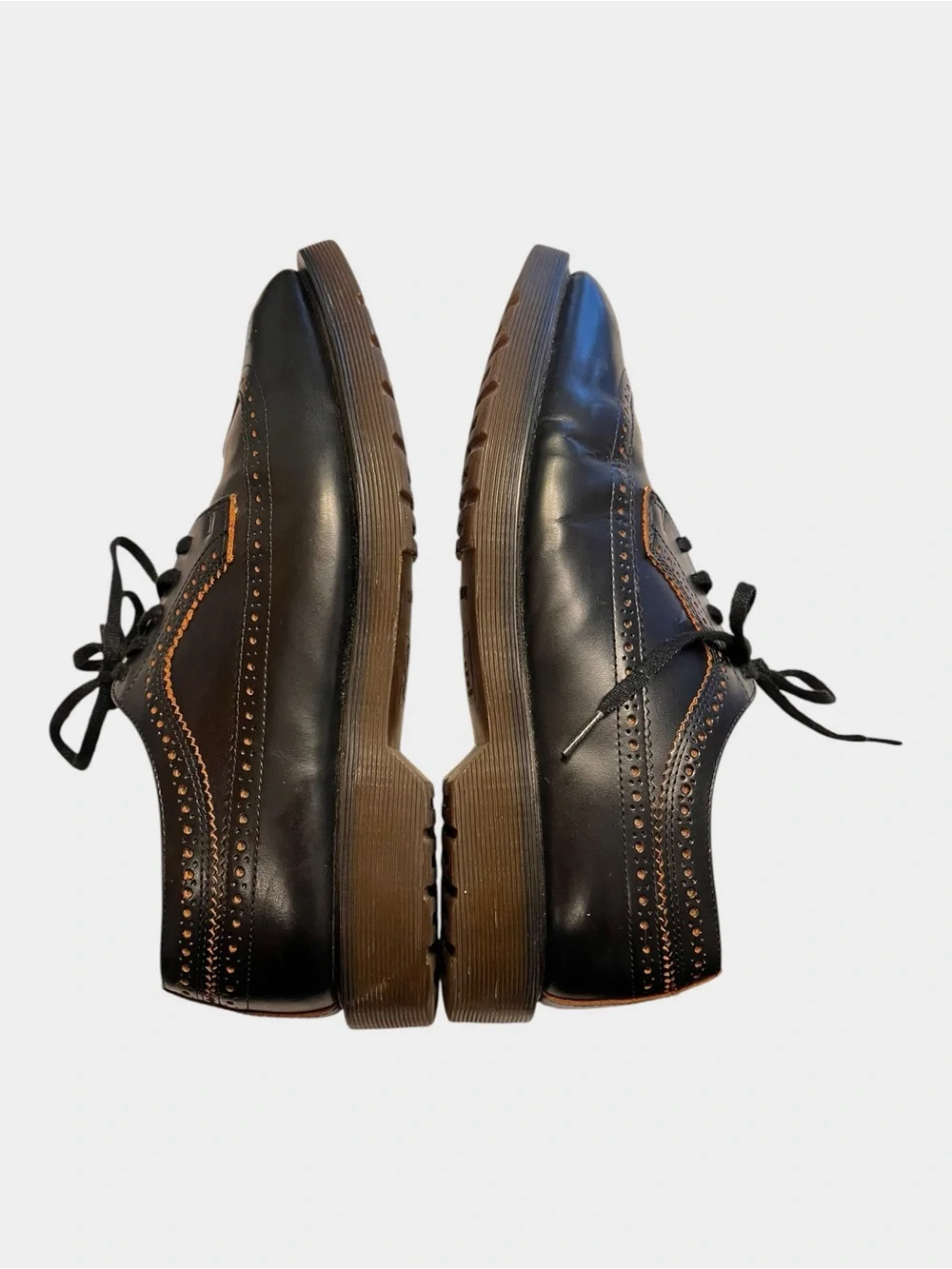 DR. MARTENS 3989 Black Leather Wingtip Brogue Oxford Shoes Men’s US 11